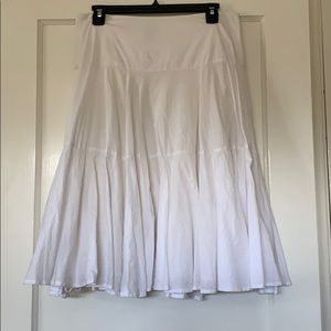 Anthropologie Odille White Skirt